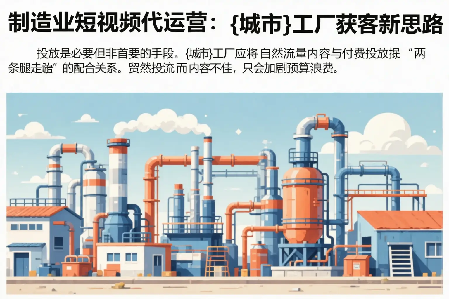 制造业短视频代运营:晋城工厂获客新思路