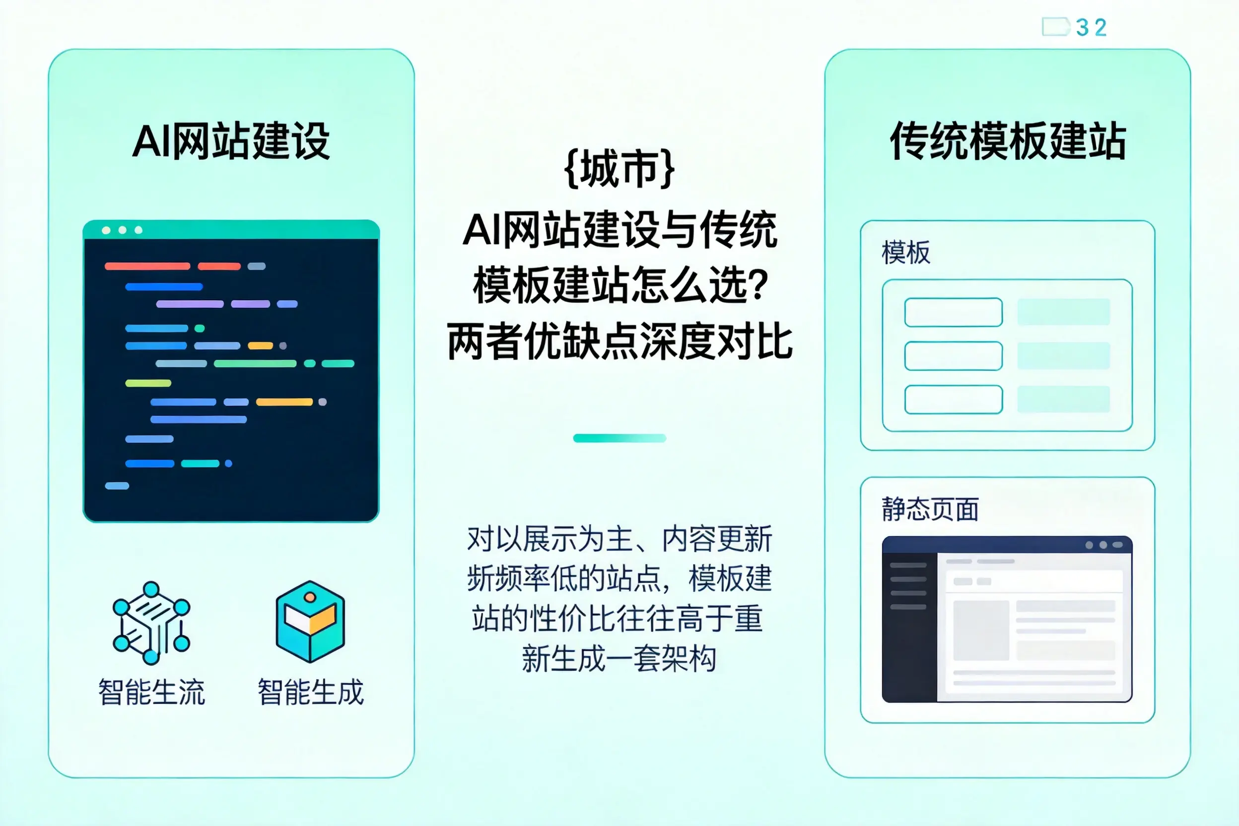 晋城AI网站建设与传统模板建站怎么选？两者优缺点深度对比