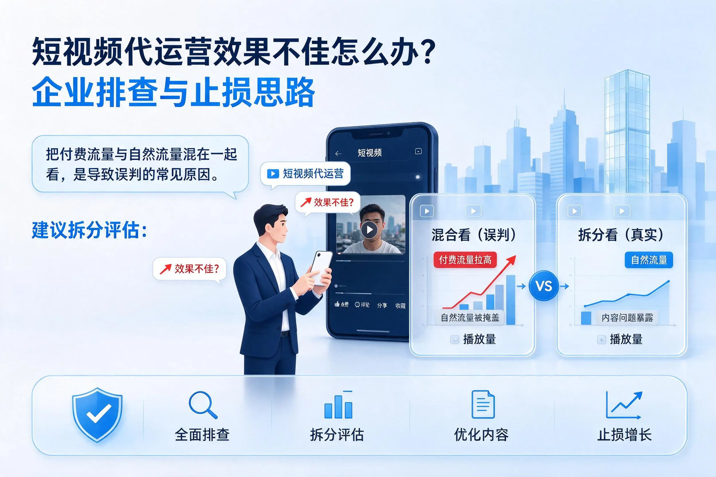 短视频代运营效果不佳怎么办？晋城企业排查与止损思路