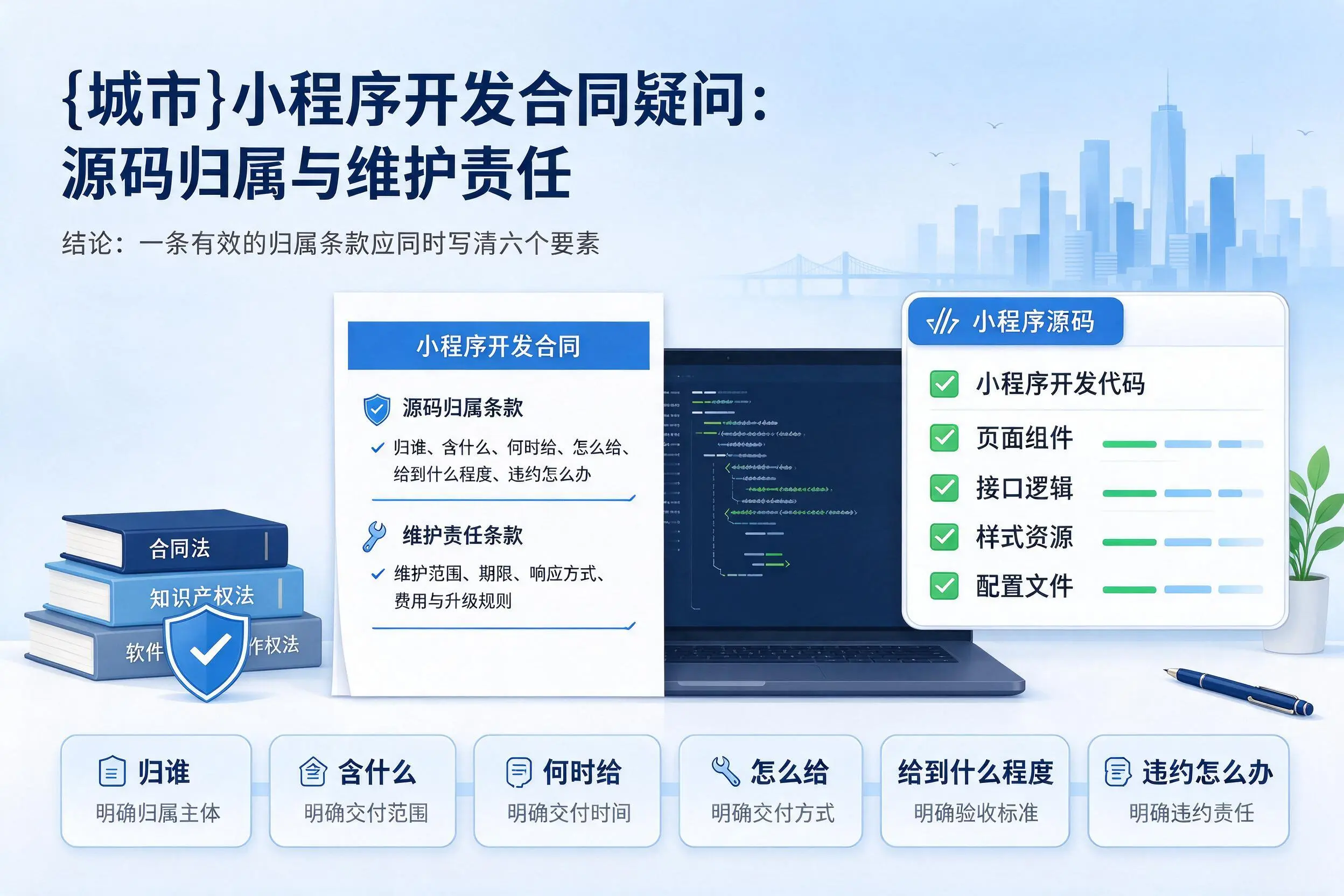 晋城小程序开发合同疑问:源码归属与维护责任