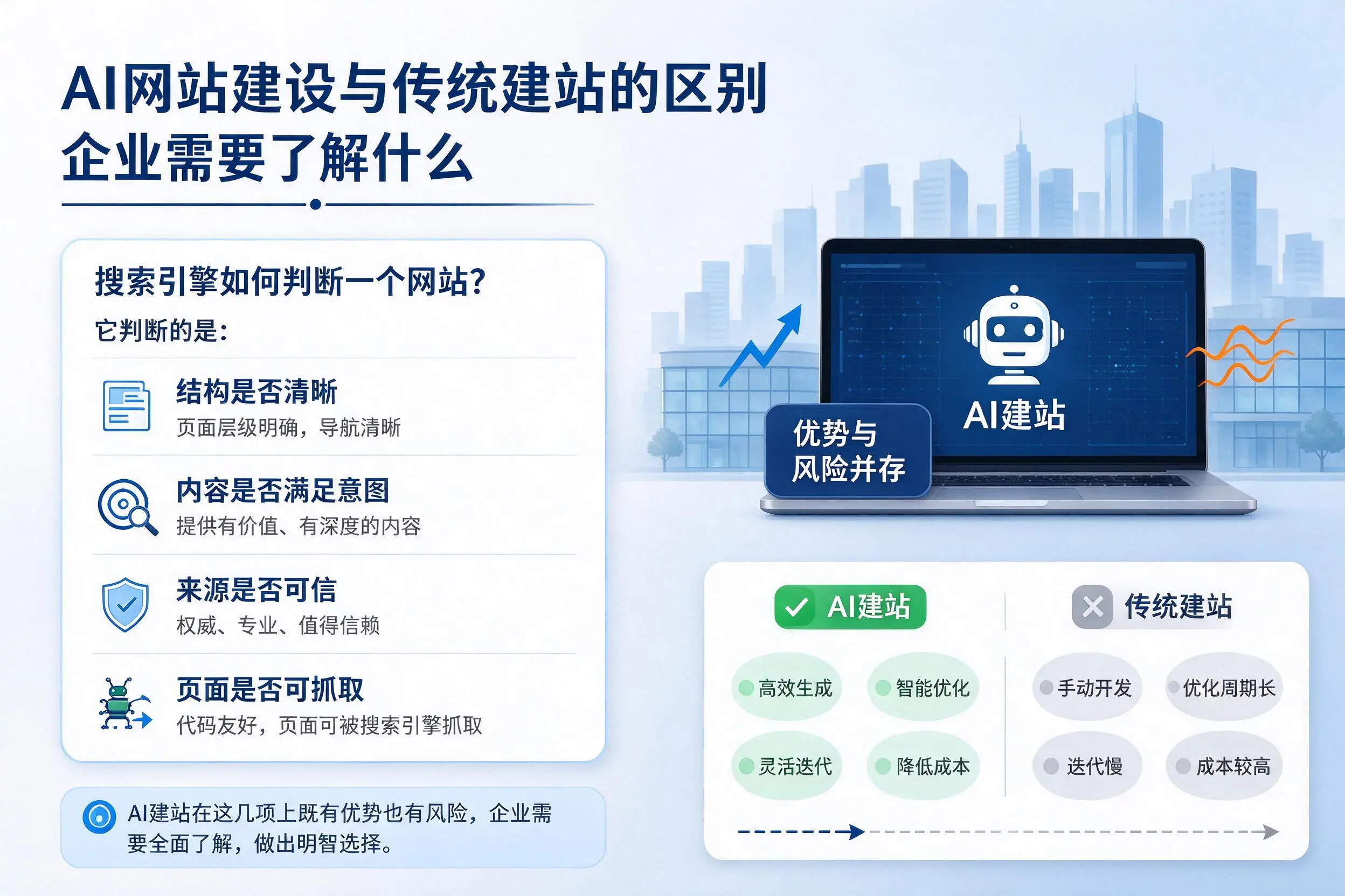 AI网站建设与传统建站的区别，晋城企业需要了解什么