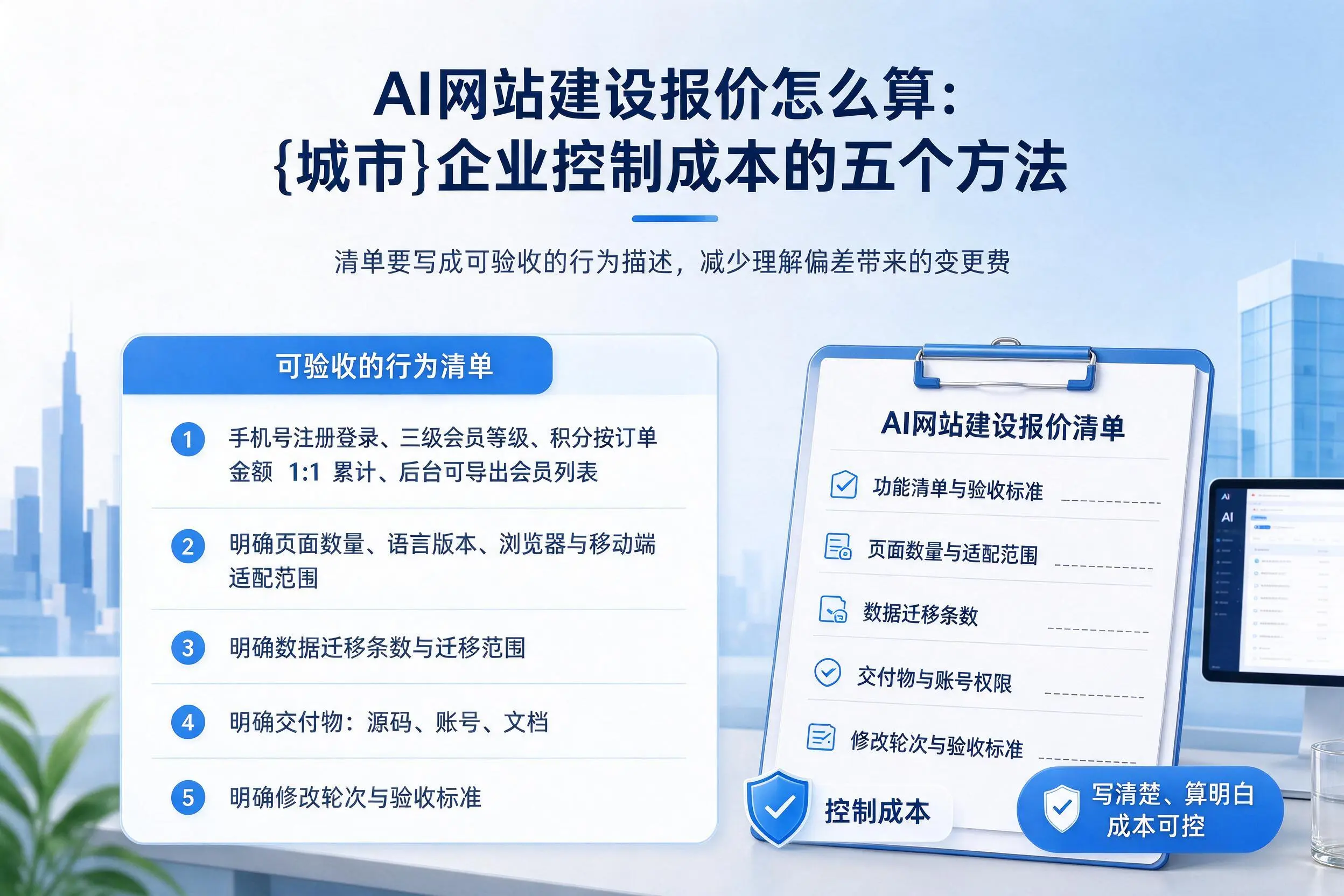 AI网站建设报价怎么算：晋城企业控制成本的五个方法